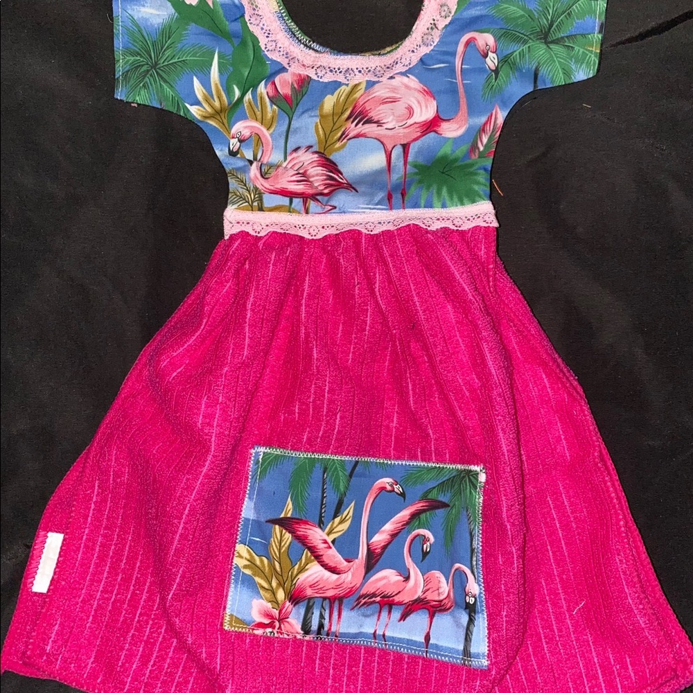 Flamingo design hand towel